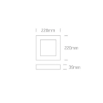 kinkiecik.pl Plafon The LED Panel Plafo Square 62122F/B/W ONE LIGHT