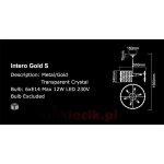 kinkiecikpl lampa wisząca Intero gold S LED ORLICKI