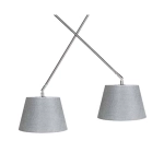 Lampa wisząca ADAM 2S PENDANT grey AZ1842+AZ2598 śr.20cm AZZARDO