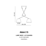Lampa wisząca ADAM 2S PENDANT black AZ1842+AZ2586 śr.30cm AZZARDO
