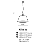 Lampa wisząca ALICANTE GREY AZ2294 AZZARDO
