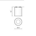 Plafon Aro (chrome) AZ1360 IP54 AZZARDO