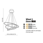 Lampa wisząca WHEEL 3 DIMM AZ2920 AZZARDO