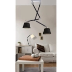 Lampa wisząca ZYTA 2 S PENDANT black AZ1846+AZ2603 śr.36cm AZZARDO
