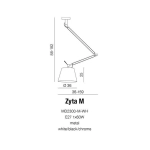 Lampa wisząca ZYTA M PENDANT ALU black AZ2304+AZ2603 śr.36cm AZZARDO