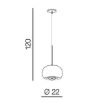 Lampa wisząca BURN 1 AZ3082 AZZARDO