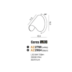 Kinkiet Ceres (white) AZ2798 AZZARDO LED 6W 3000K IP44