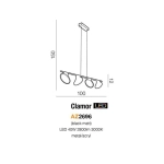 Lampa wisząca Clamor (black) AZ2696 AZZARDO LED40W 3000K