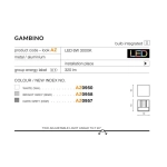Kinkiet GAMBINO AZ0957 dark grey z regulowaną przesłoną IP54 AZZARDO