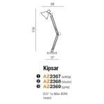 Lampa podłogowa KIPSAR WHITE AZ2367 AZZARDO