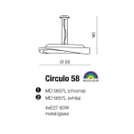 Lampa wisząca Circulo 58 AZ0988 AZZARDO