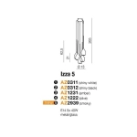 Lampa wisząca Izza 5 smoky AZ2939 AZZARDO