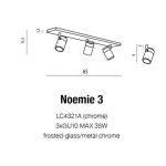 Plafon Noemie 3 AZ1306 IP44 AZZARDO