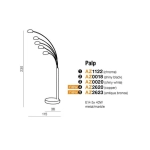 Lampa podłogowa PALP chrome AZ1122 AZZARDO