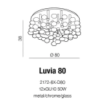Plafon LUVIA D80 CLEAR AZ2571 AZZARDO