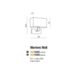 Kinkiet MARTENS WALL WH AZ1525 AZZARDO