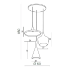 Lampa wisząca MIX AZ1339 WH/GO AZZARDO