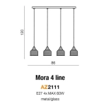 Lampa wisząca MORA 4 LINE AZ2111 AZZARDO