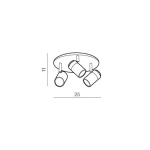 Plafon NOEMIE 3 Round AZ2556 AZZARDO IP44