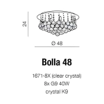 Plafon BOLLA 48 AZ1287 AZZARDO