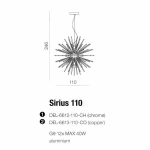 Lampa wisząca SIRIUS 110 COPPER AZ2118+AZ2121 AZZARDO