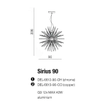 Lampa wisząca SIRIUS 90 COPPER AZ2118+AZ2120 AZZARDO