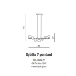 Lampa wisząca SYBILLA 7 PENDANT AZ2102 AZZARDO