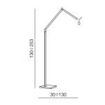 Lampa podłogowa ZYTA FLOOR aluminum AZ1849+AZ2593 śr.18cm AZZARDO
