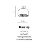 Plafon Szklany Chromowany BURN AZ0699 AZZARDO