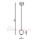 Lampa wiąsząca Ovum 1 pendant AZ3095 AZZARDO