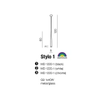 Lampa wisząca STYLO 1 AZ0117 AZZARDO