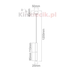 kinkiecikpl lampa wisząca Slimi S bianco/gold ORLICKI