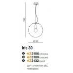 Lampa wisząca IRIS 30 AZ3106 chrome AZZARDO