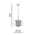Lampa wisząca REGO 1 AZ3081 AZZARDO