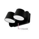 Kinkiet Ramona 2 Switch (black) AZ2563 IP20 AZZARDO