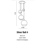 Lampa wisząca Silver Ball 4 AZ2531 AZZARDO