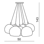 Lampa wisząca Noa 7 AZ1043 AZZARDO