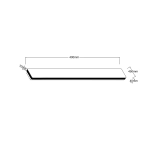 Kinkiet Bodo 40 cm czarny IP54 LED CCT LP-789/1W 40 BK Light Prestige