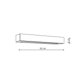 Kinkiet Ibros 63 cm biały IP44 LED CCT GS-LWA-9W WH CCT LIGHT PRESTIGE