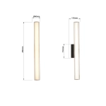Kinkiet Linea LED CCT IP44 czarny LP-0510/1W-45 BK LIGHT PRESTIGE