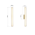 Kinkiet Linea LED CCT IP44 złoty LP-0510/1W-45 GD LIGHT PRESTIGE