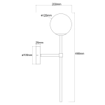 Kinkiet Piruleta chrom IP44 1xG9 LP-008/1W CH Light Prestige