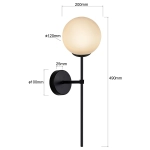 Kinkiet Piruleta czarny 1xG9 LP-008/1W BK Light Prestige