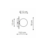 Roma kinkiet czarny LP-1345/1W BK LIGHT PRESTIGE