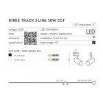 Kirke Track 3Line 10W CCT (black) AZ4658 LED 10W 800lm 3000K-6500K CCT METAL AZZARDO