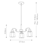 Żyrandol Aivian – 3 źródła światła KL-AIVIAN3-WBR Elstead Lighting