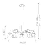 Żyrandol Aivian – 5 źródła światła KL-AIVIAN5-WBR Elstead Lighting