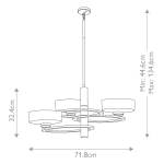 Żyrandol Aleeka – 3 źródła światła KL-ALEEKA3 Elstead Lighting