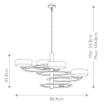 Żyrandol Aleeka – 5 źródeł światła KL-ALEEKA5B Elstead Lighting