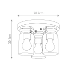 Plafon Brinley – 3 źródła światła – Szczotkowany nikiel KL-BRINLEY-F-NI Elstead Lighting